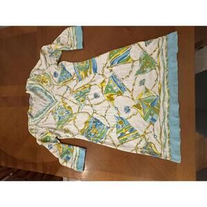 Barbara Gerwit Patterned V-Neck Dress with 3/4 Sleeves